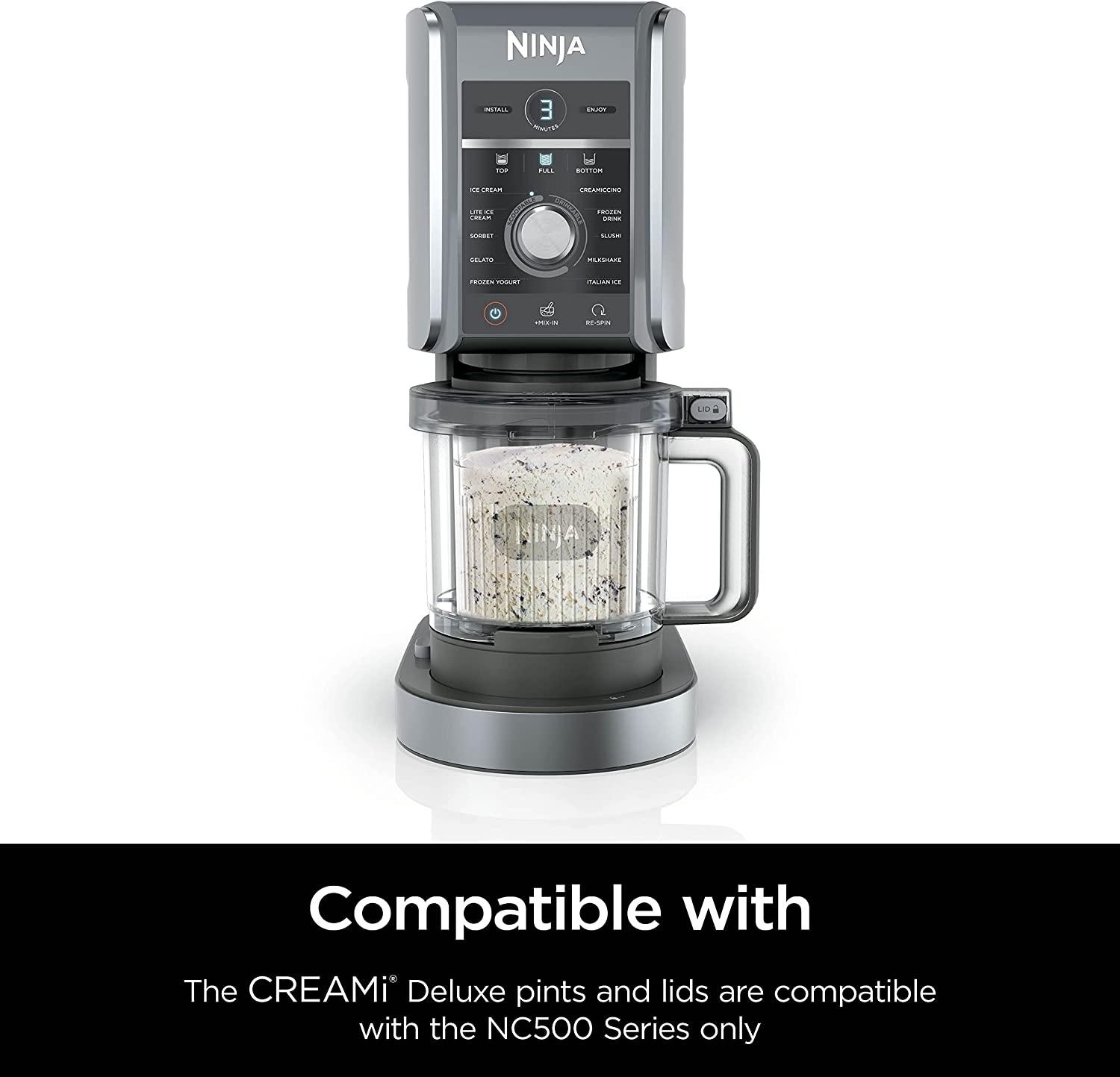 Ninja® CREAMi® Deluxe Pints 2 Pack, Compatible with NC500 Series CREAMi® Ice  Cream Makers Ice Cream Makers - Ninja
